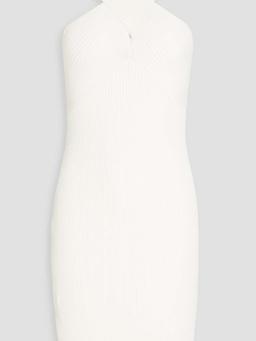 Ribbed-knit mini dress