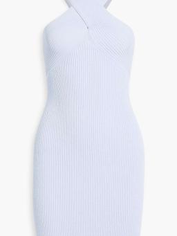 Ribbed-knit mini dress