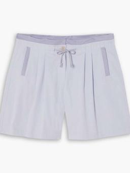 Valley pleated cotton-twill shorts