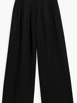 Pleated wool wide-leg pants