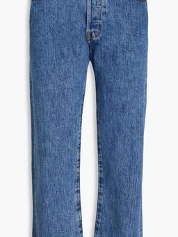 Mid-rise straight-leg jeans