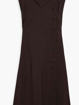 Slub woven midi dress