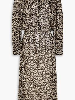 Paerkins floral-print cotton-mousseline midi dress