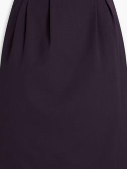 Pleated twill mini wrap skirt