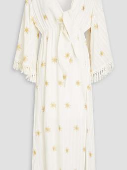 Seraphine glittered cotton midi dress