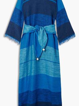 Afef belted woven maxi dress