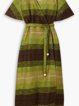 Farid belted jacquard maxi dress