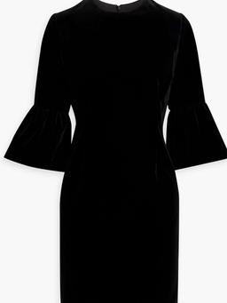 Delilah cotton-blend velvet mini dress