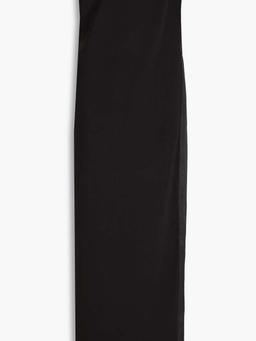Blaise strapless satin-paneled crepe maxi dress