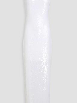 Mira sequined stretch-mesh maxi dress