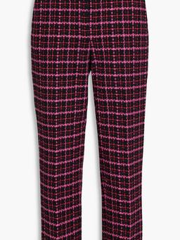 Hirst cropped checked cotton-blend tweed tapered pants