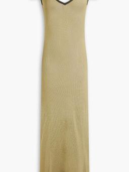 Camargue cold-shoulder knitted maxi dress