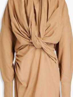 Agui draped cotton mini dress