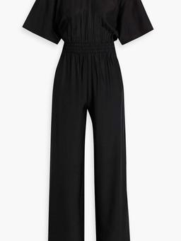 Silk-crepe wide-leg jumpsuit
