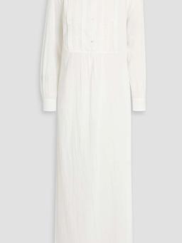 Risette crochet-trimmed cotton-voile maxi dress