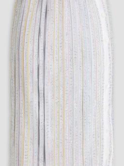 Sequin-embellished crochet-knit skirt