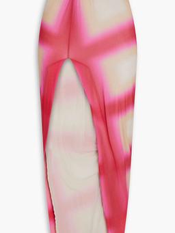 Printed stretch-cupro maxi skirt