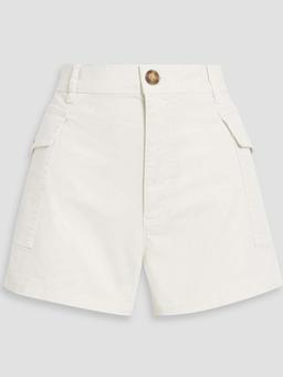 Cotton-blend twill shorts