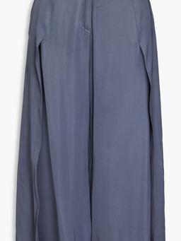 Pleated satin culottes