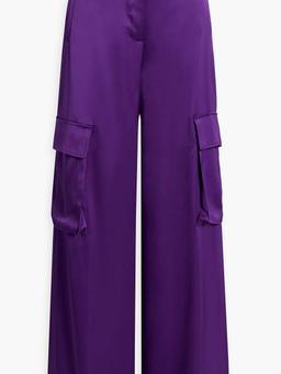 Satin-twill cargo pants