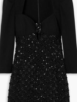 Marie cutout embellished cady mini dress