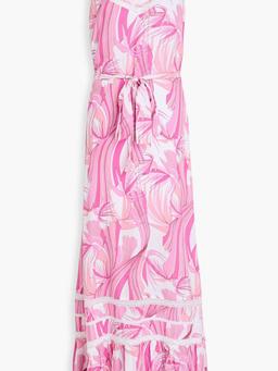 Eden printed mousseline maxi dress
