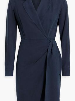 Silk mini wrap dress