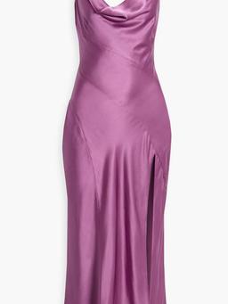 Lennon draped silk-satin midi dress
