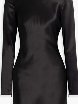 Cutout silk-satin mini dress