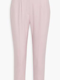 Cropped wool-twill slim-leg pants