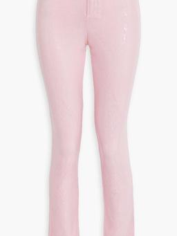 Amalini sequined satin skinny pants