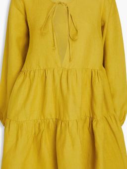 Matilda tiered linen mini dress