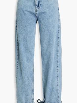 Splice high-rise barrel-leg jeans