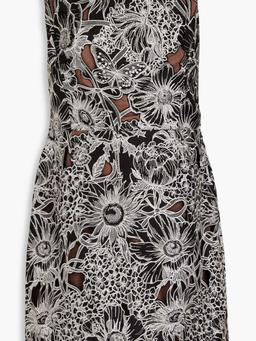 Guipure lace mini dress