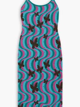 Embellished jacquard-knit midi dress