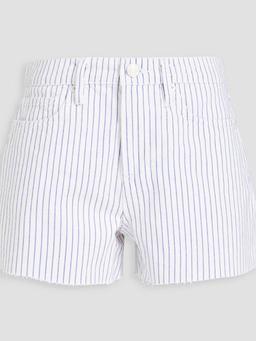Le Bridgette striped denim shorts