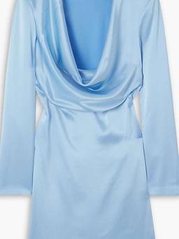 Draped satin mini dress