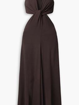 Cutout stretch-jersey midi dress