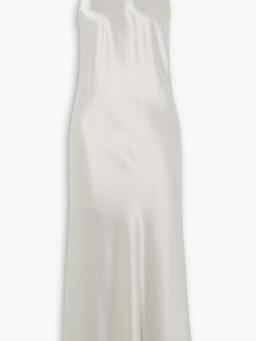 Sienna satin halterneck midi dress