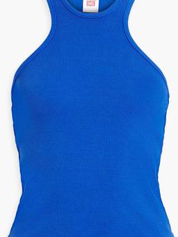 Ribbed cotton-jersey tank