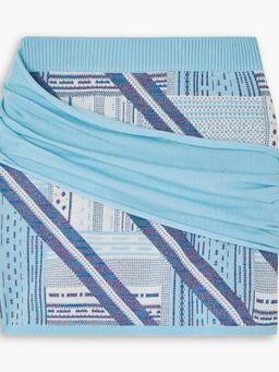 Bioko draped intarsia wool-blend mini skirt