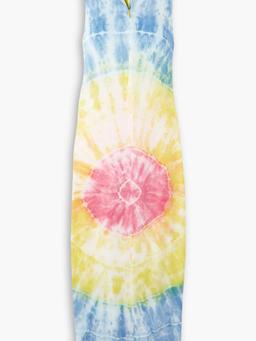 Bike tie-dyed cotton-jersey midi dress