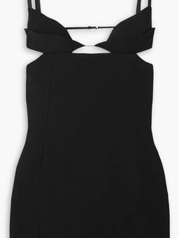 Cutout crepe mini dress