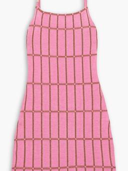 Malha embellished jacquard-knit mini dress