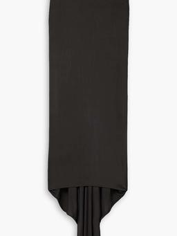 Asymmetric jersey maxi skirt