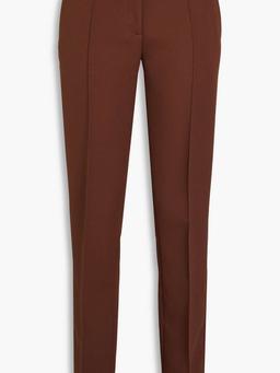 Twill straight-leg pants