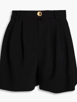 Pleated crepe shorts