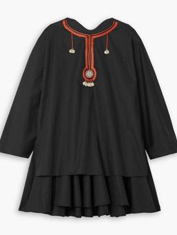 Hari embellished embroidered cotton-twill mini dress