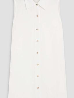 Linen and Lyocell-blend mini shirt dress