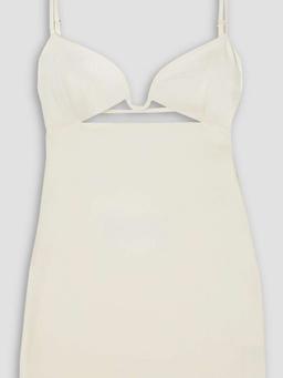 Chaleg cutout linen-blend mini dress